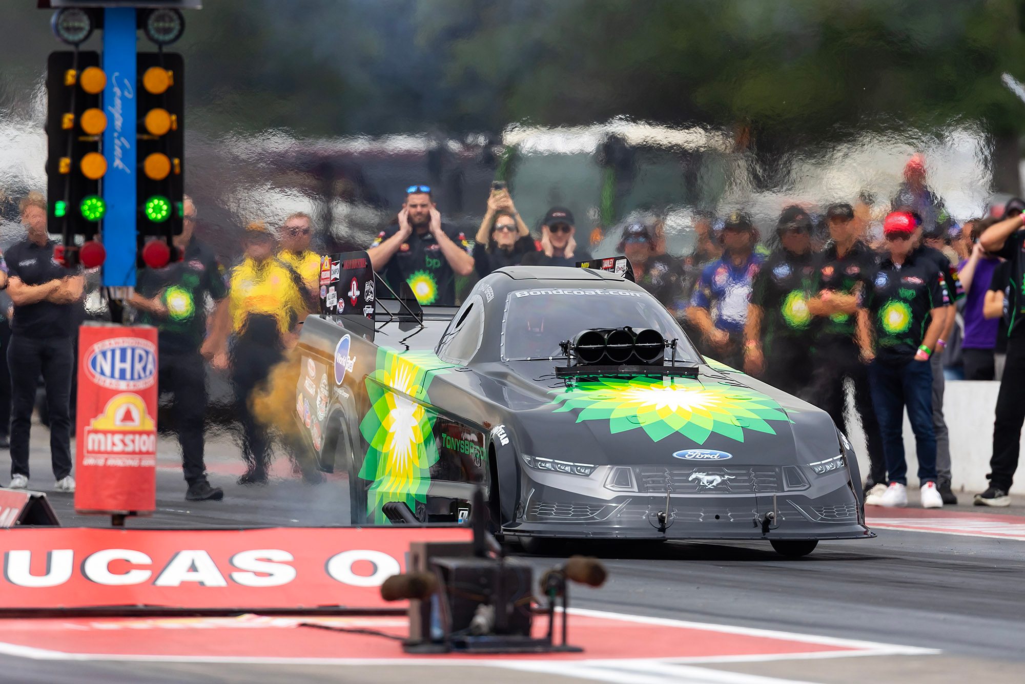 Staged under the tree at the Lucas Oil Nationals